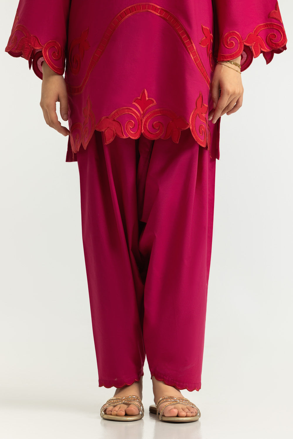 Cotton Bana Dora Embroidered Co-Ord Set