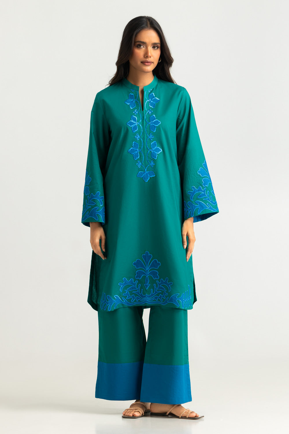 Cotton Bana Dora Embroidered Co-Ord Set