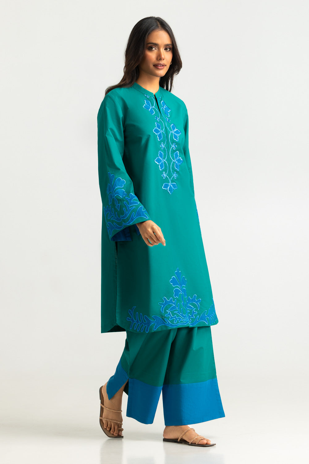 Cotton Bana Dora Embroidered Co-Ord Set