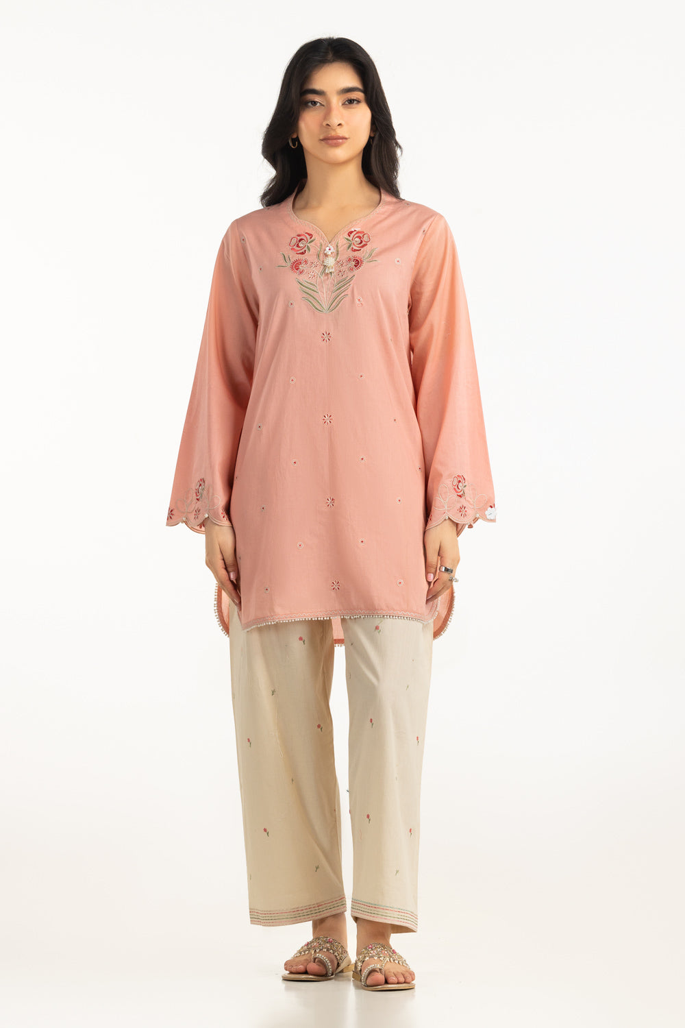 Cotton Bana Dora Embroidered Co-Ord Set