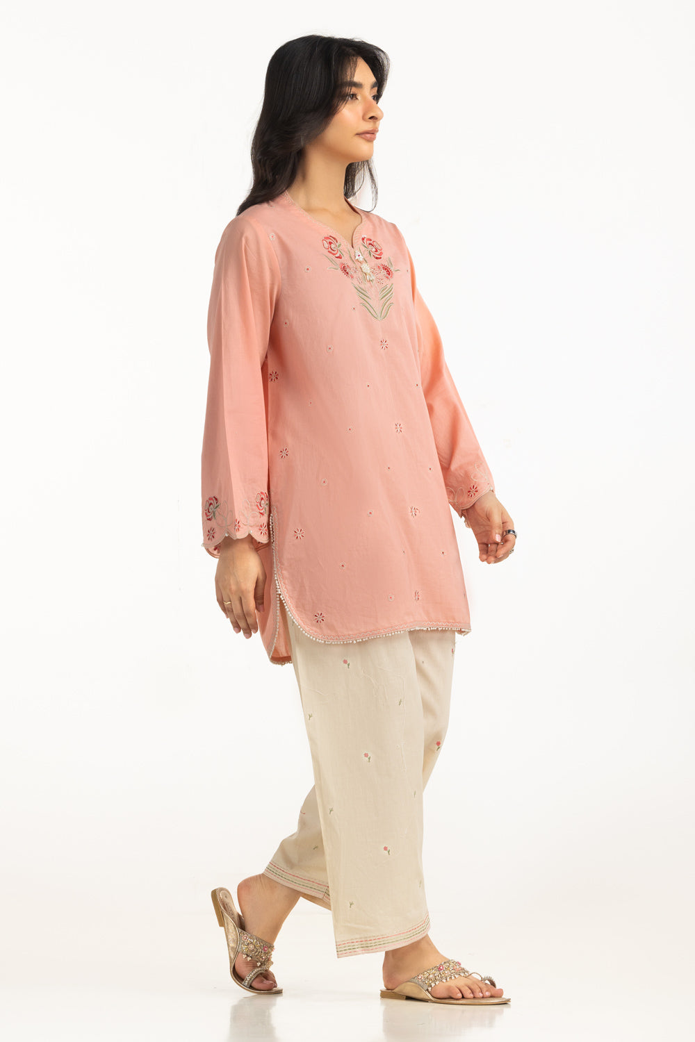 Cotton Bana Dora Embroidered Co-Ord Set