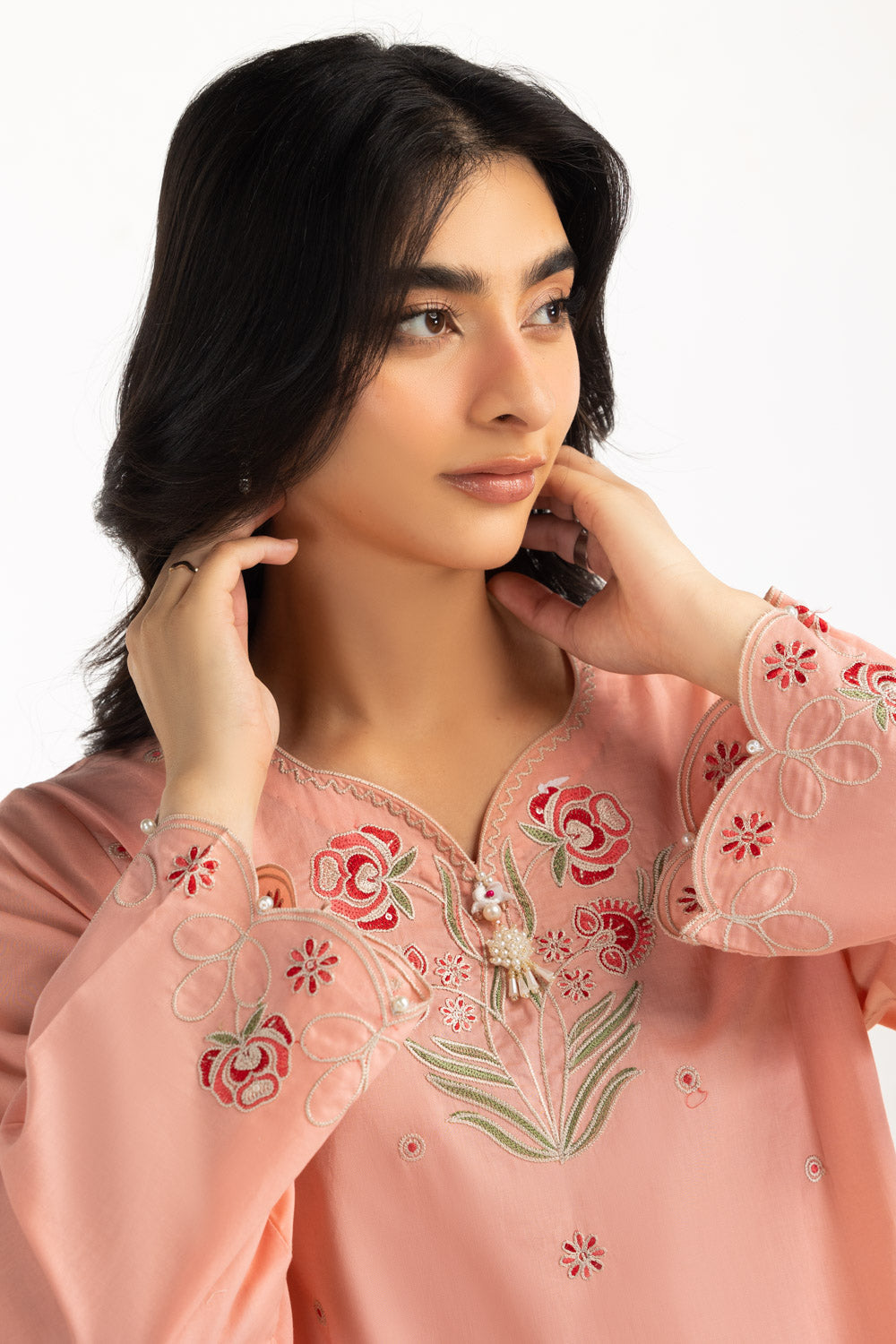Cotton Bana Dora Embroidered Co-Ord Set