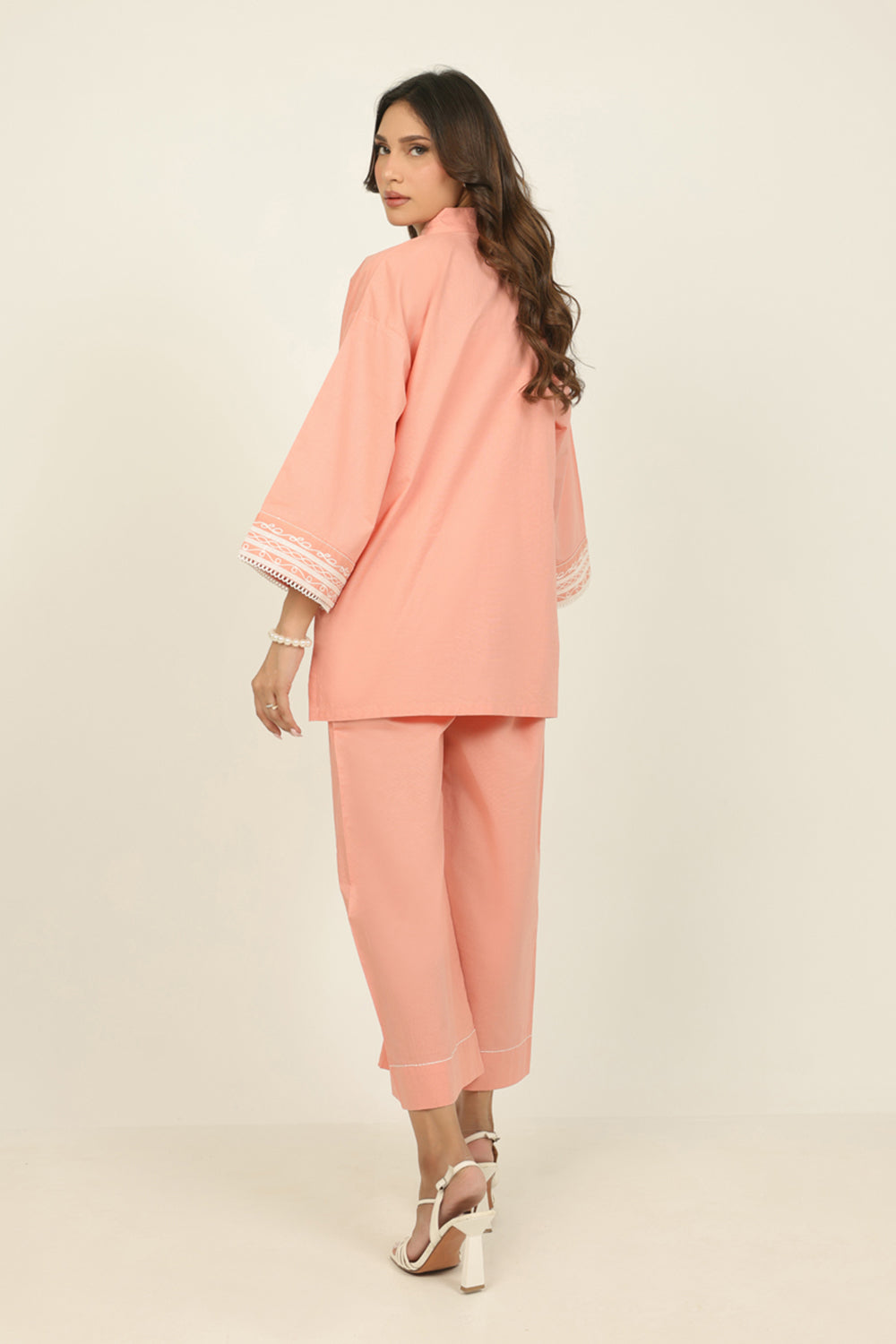 Cotton Bana Dora Embroidered Co-Ord Set