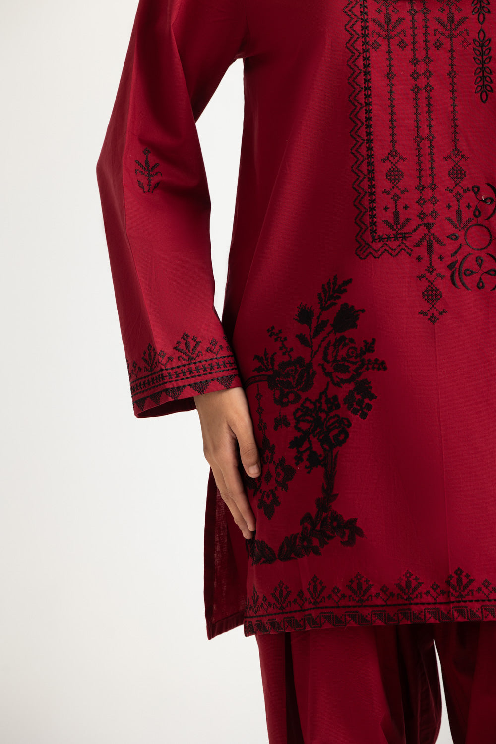 Cotton Bana Dora Embroidered Co-Ord Set