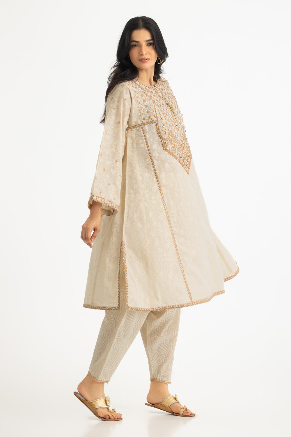 Cotton Bana Dora Embroidered Co-Ord Set