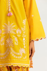 Cotton Bana Dora Embroidered Shirt And Printed Shalwar