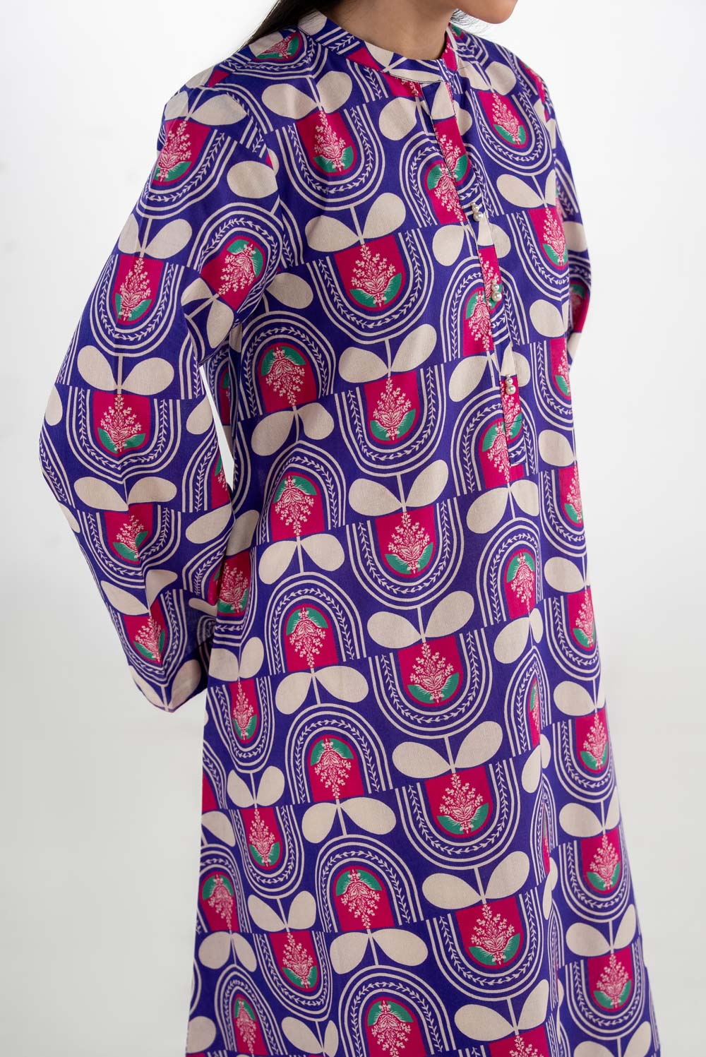Cotton Bana Dora Printed Long Shirt