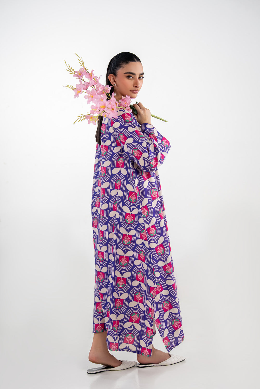Cotton Bana Dora Printed Long Shirt