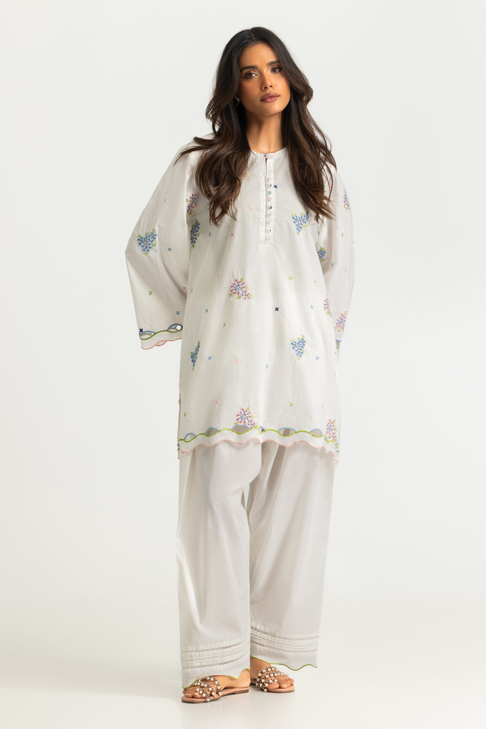 Cotton Embroidered Co-Ord Set