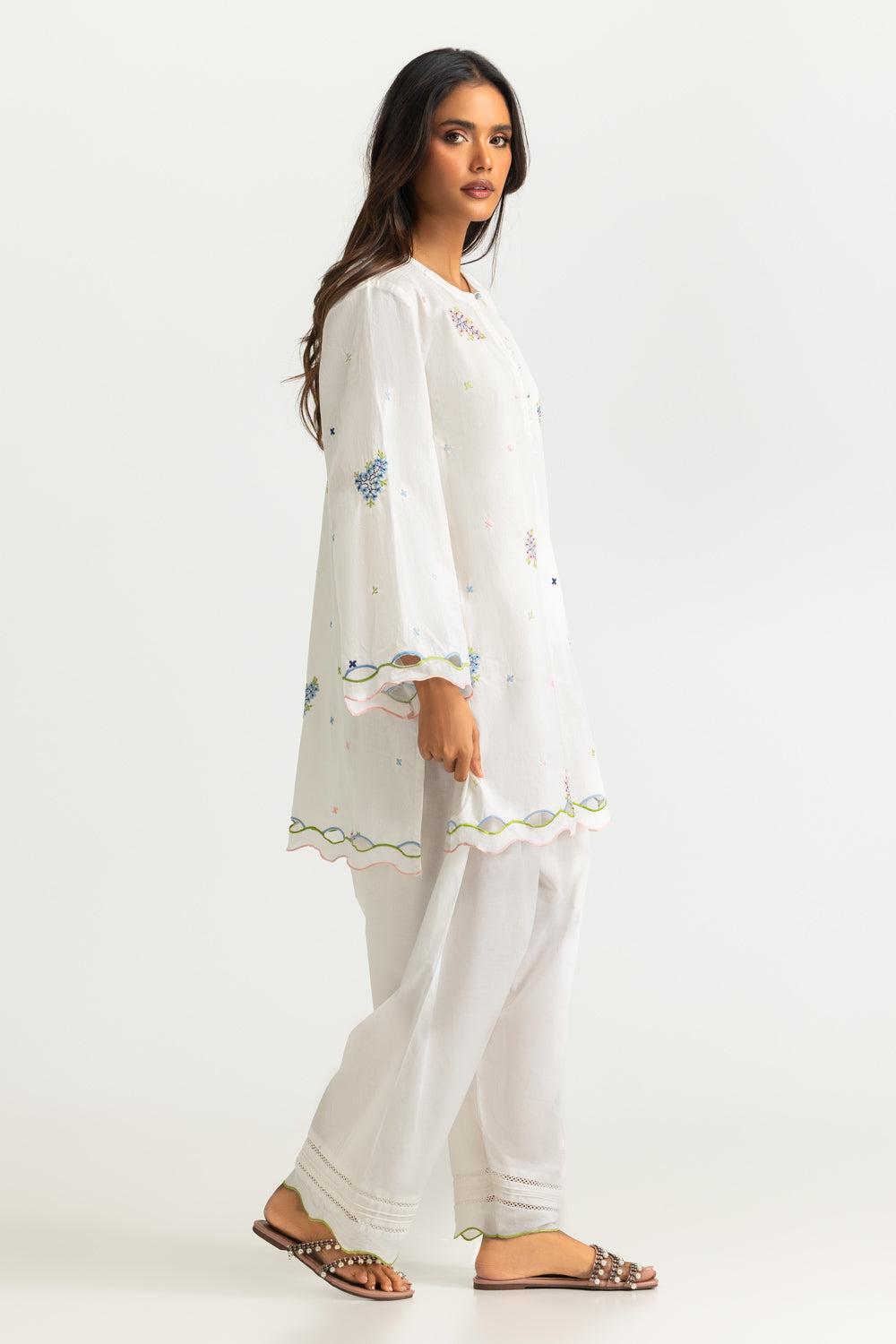 Cotton Embroidered Co-Ord Set