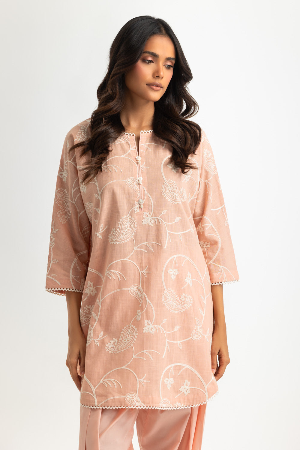 Cotton Embroidered Co-Ord Set