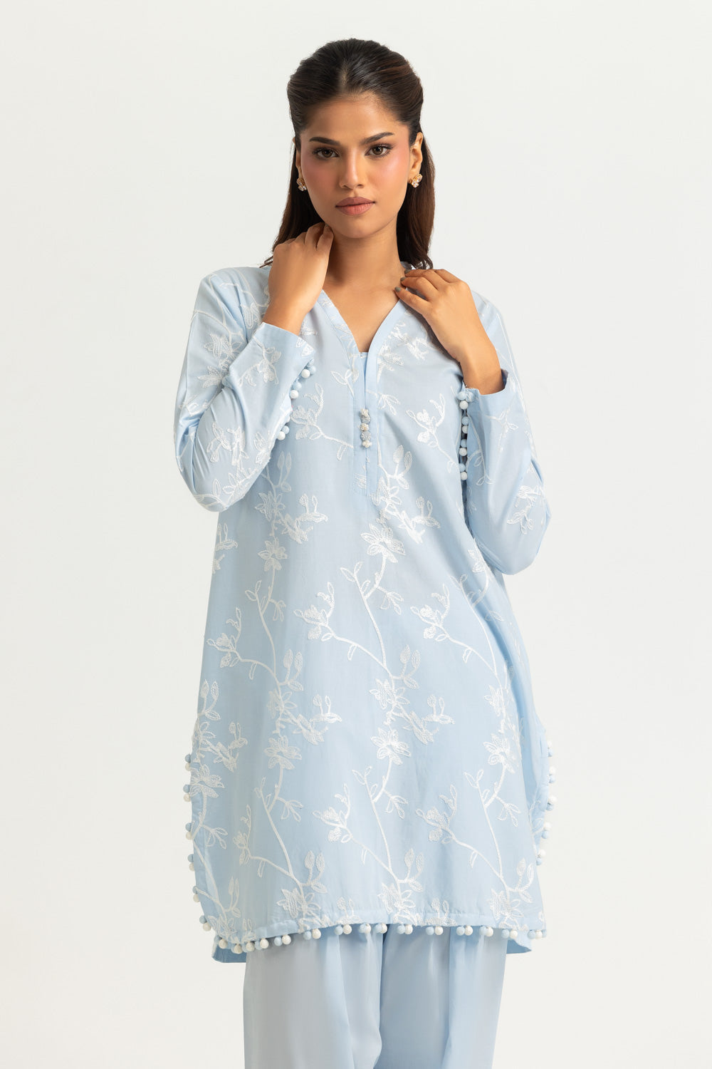 Cotton Embroidered Co-Ord Set