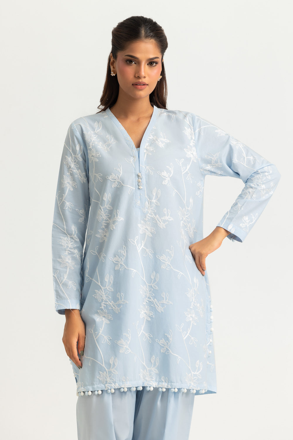 Cotton Embroidered Co-Ord Set