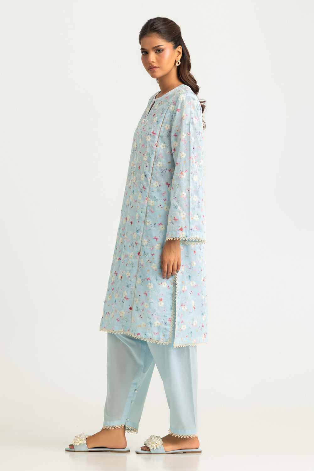 Cotton Printed Co-Ord Set With Embroidered