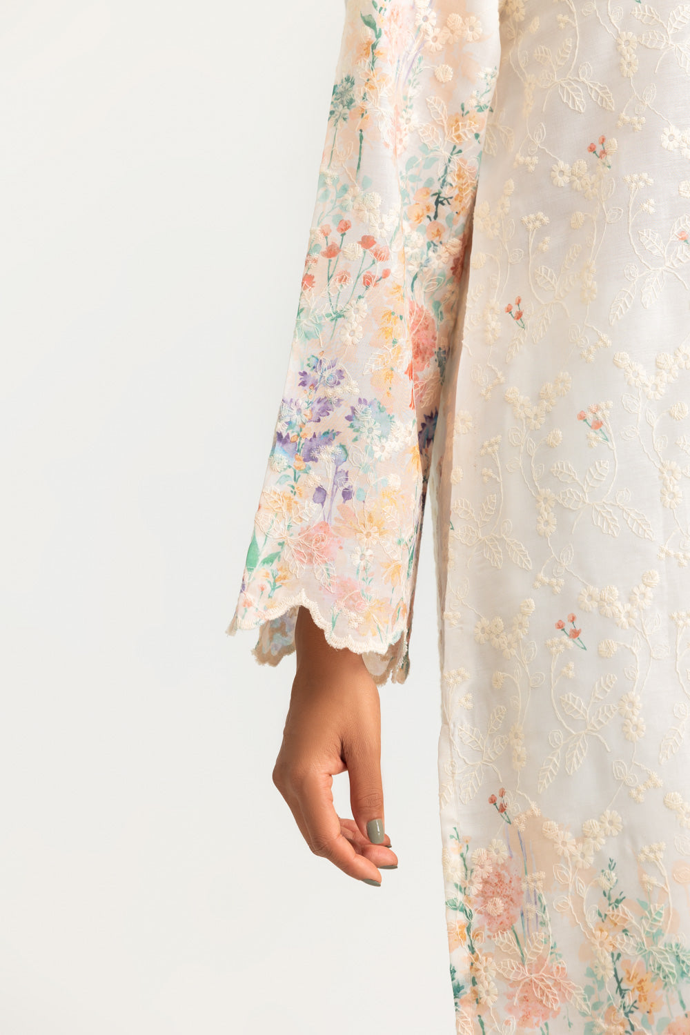 Cotton Printed Co-Ord Set With Embroidered