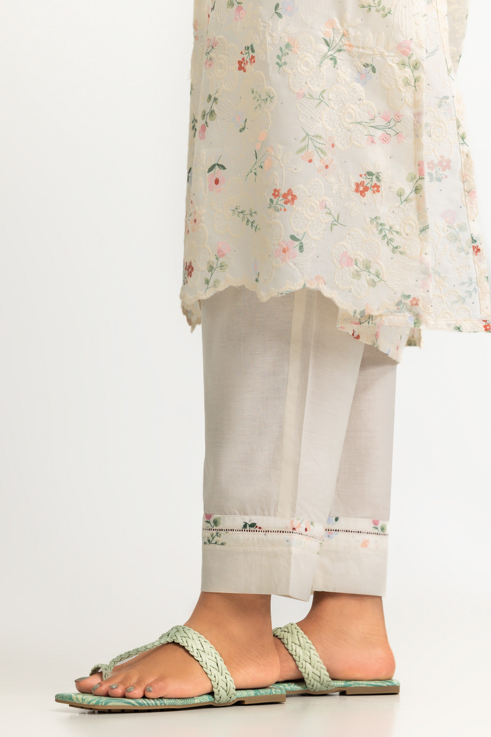 Cotton Printed Co-Ord Set With Embroidered