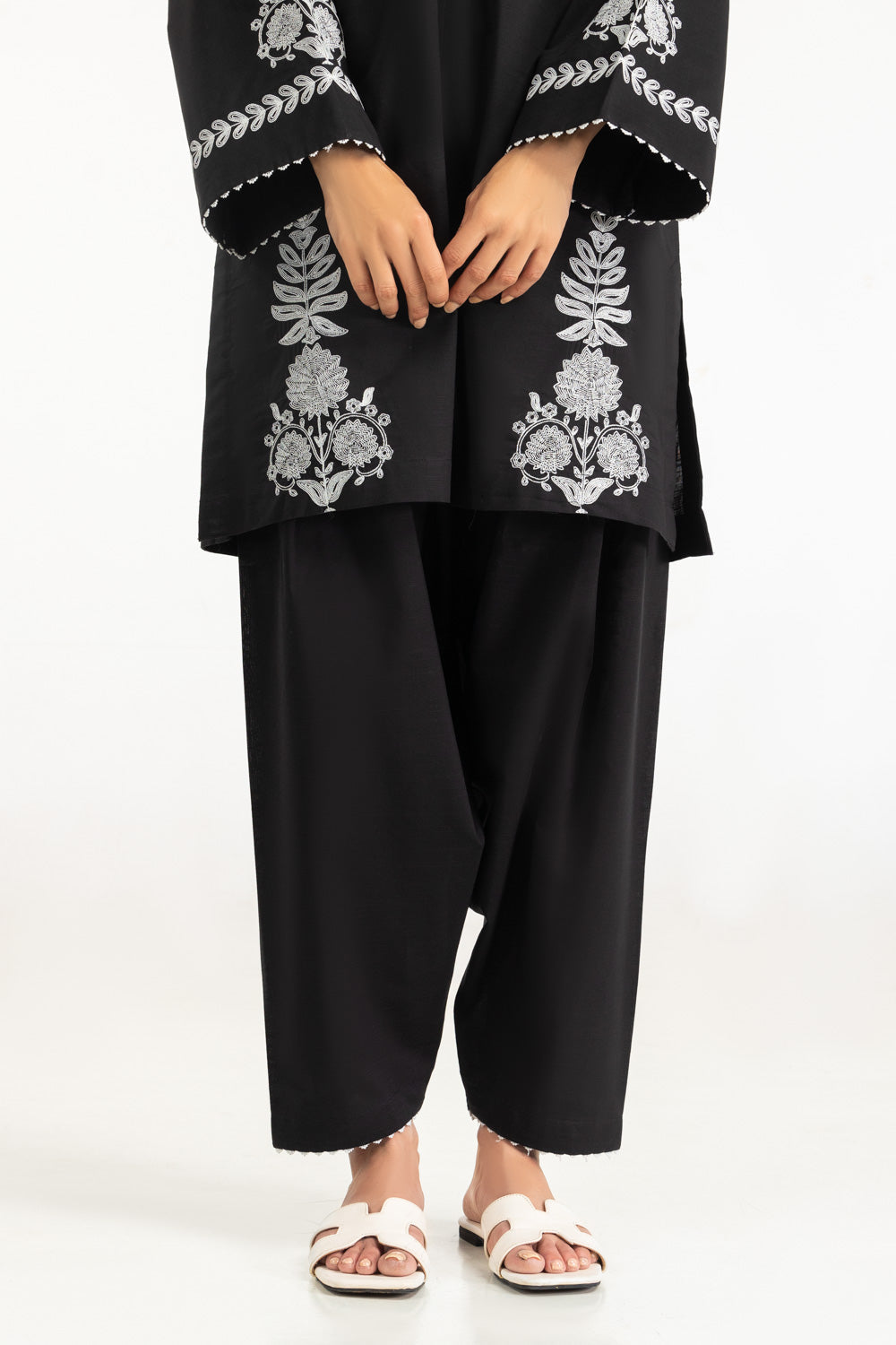 Cotton Slub Embroidered Co-Ord Set