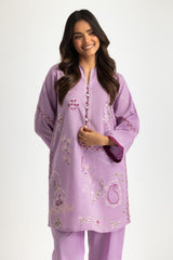Cotton Viscose Slub Embroidered Co-Ord Set