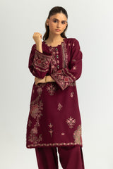 Cotton Viscose Slub Embroidered Co-Ord Set