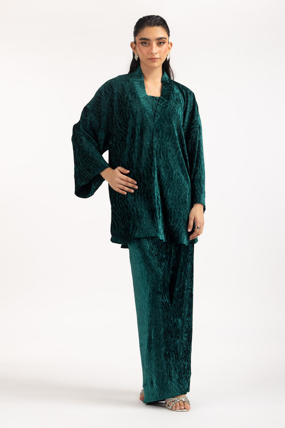 Crinkle Velvet Co-Ord Set