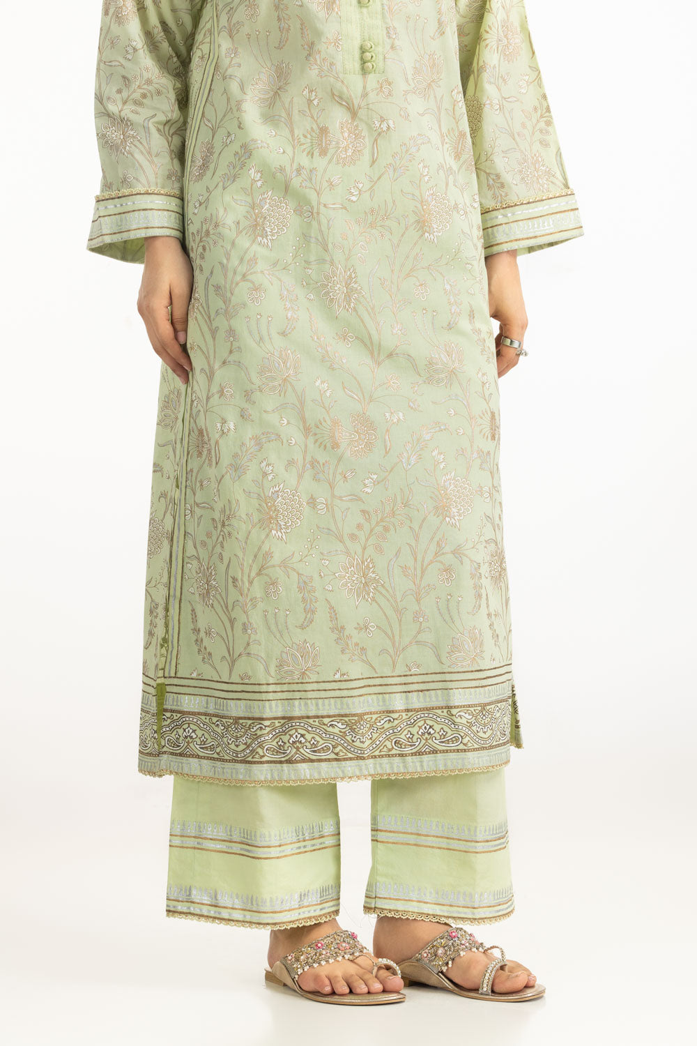 Cross Hatch Block Printed Shirt And Trouser