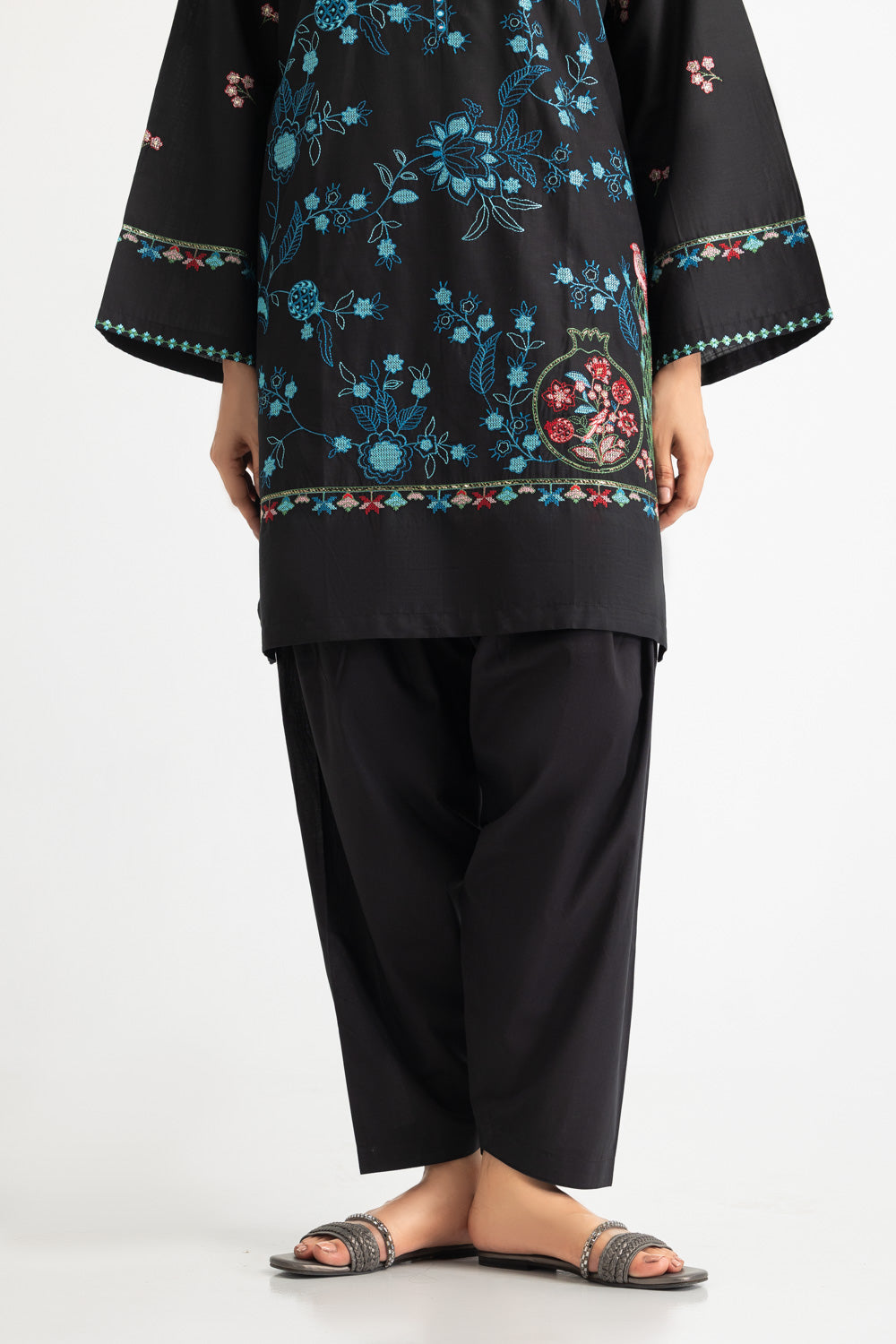 Cross Hatch Embroidered Shirt And Cambric Trouser