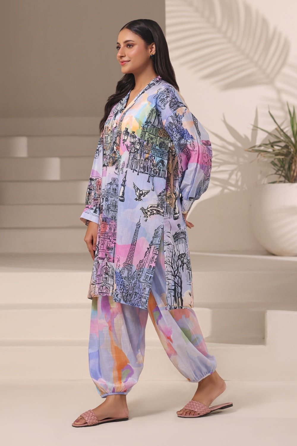 Cross Hatch Printed Co-Ord Set