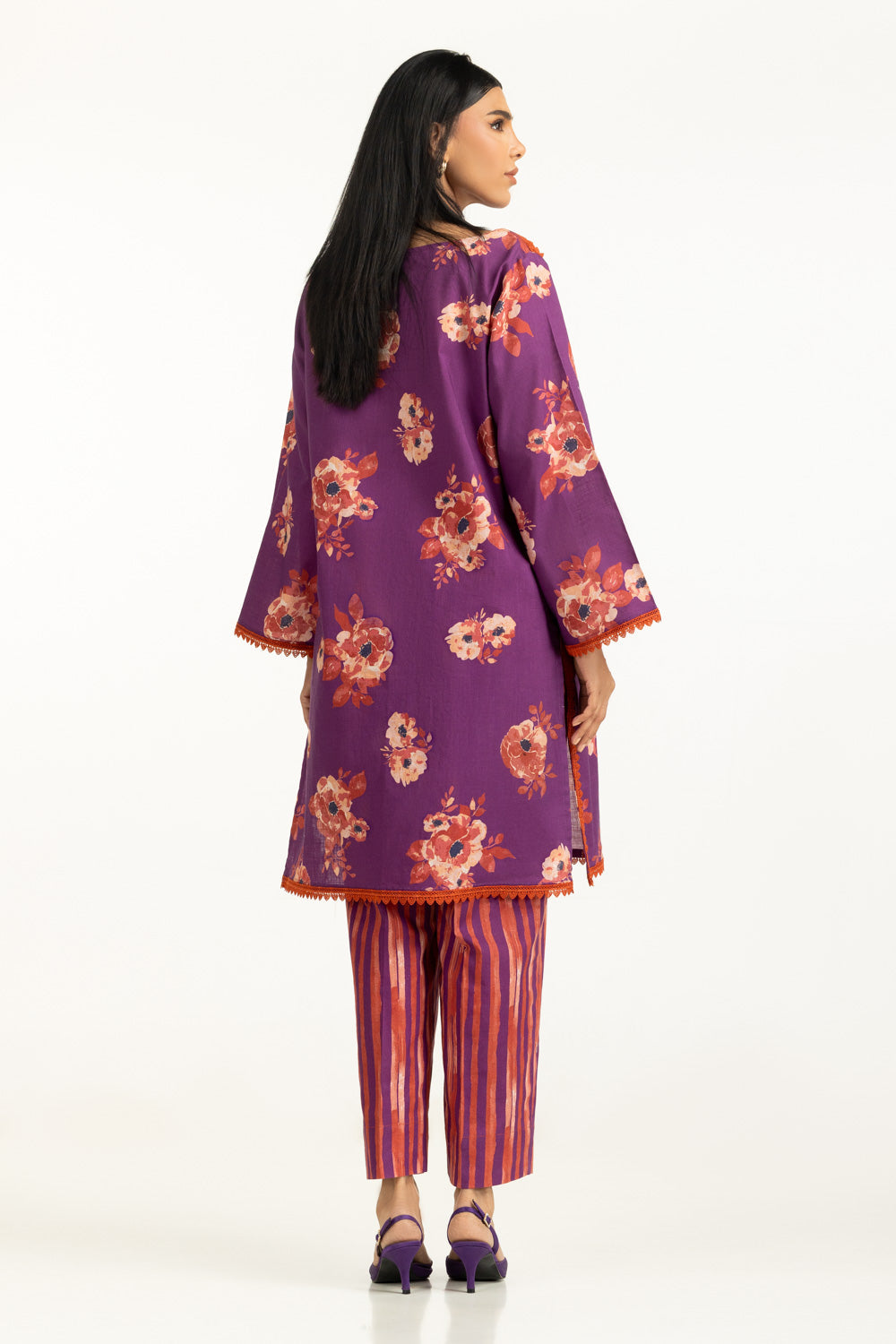 Cross Slub Printed Co-Ord Set