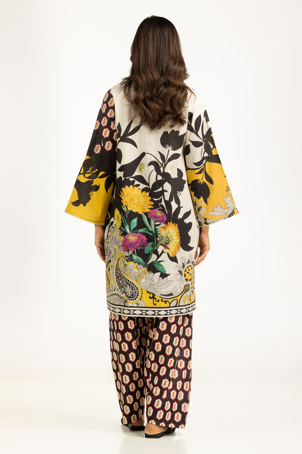 Cross Slub Printed Co-Ord Set