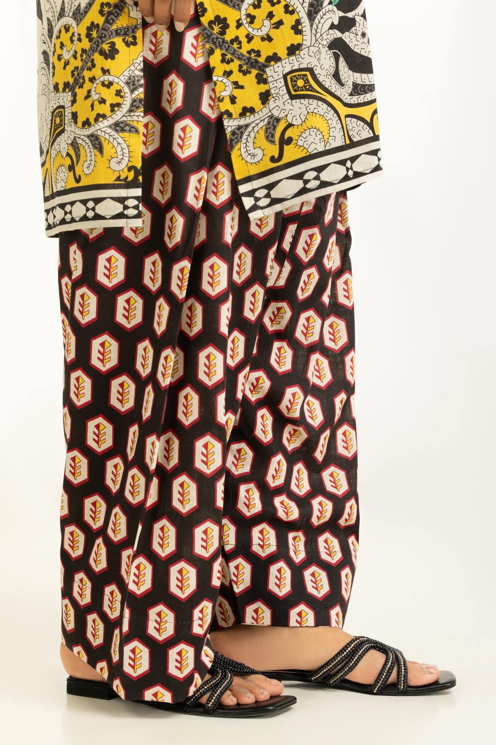 Cross Slub Printed Co-Ord Set