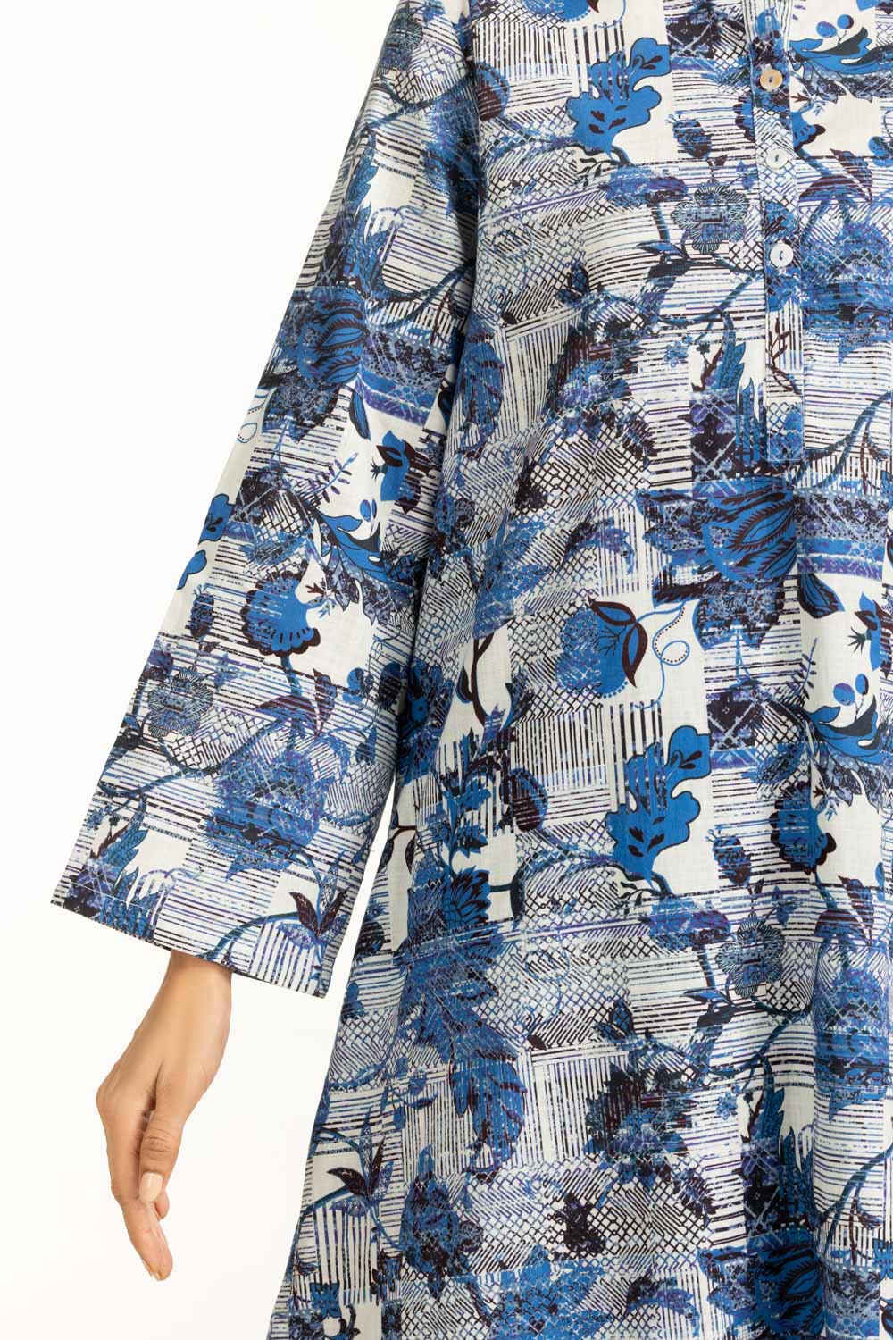 Cross Slub Printed Co-Ord Set