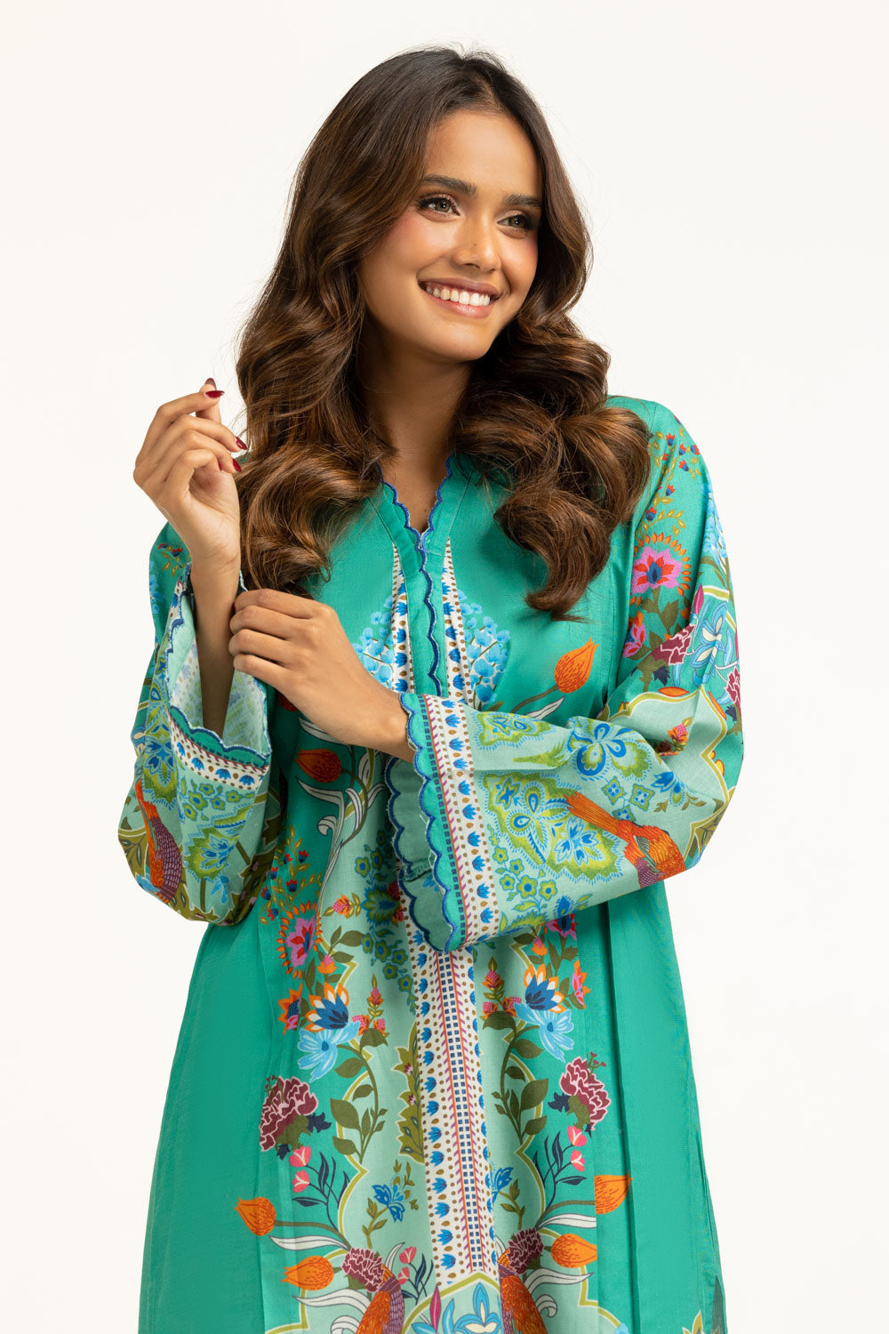 Cross Slub Printed Shirt