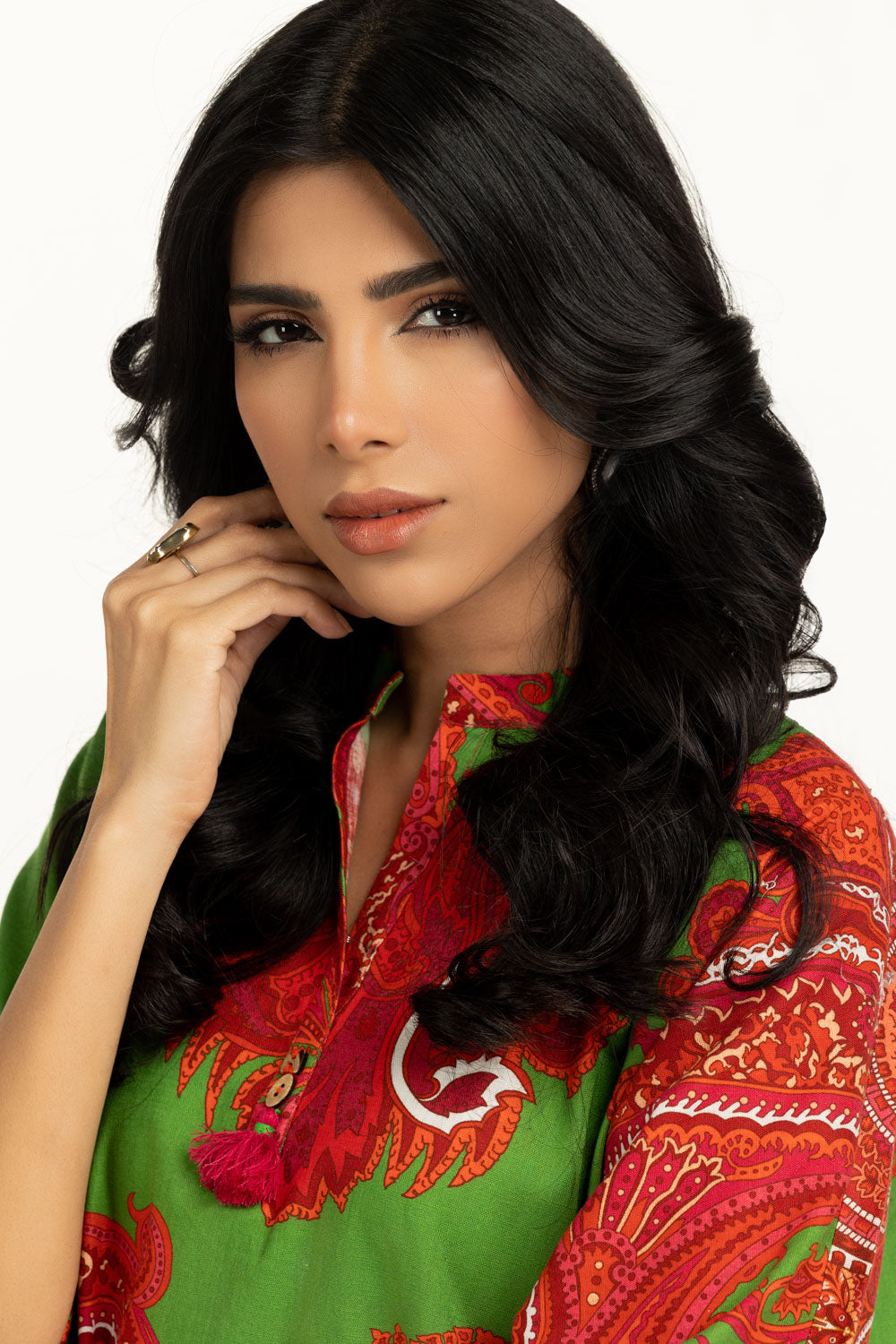 Cross Slub Printed Shirt