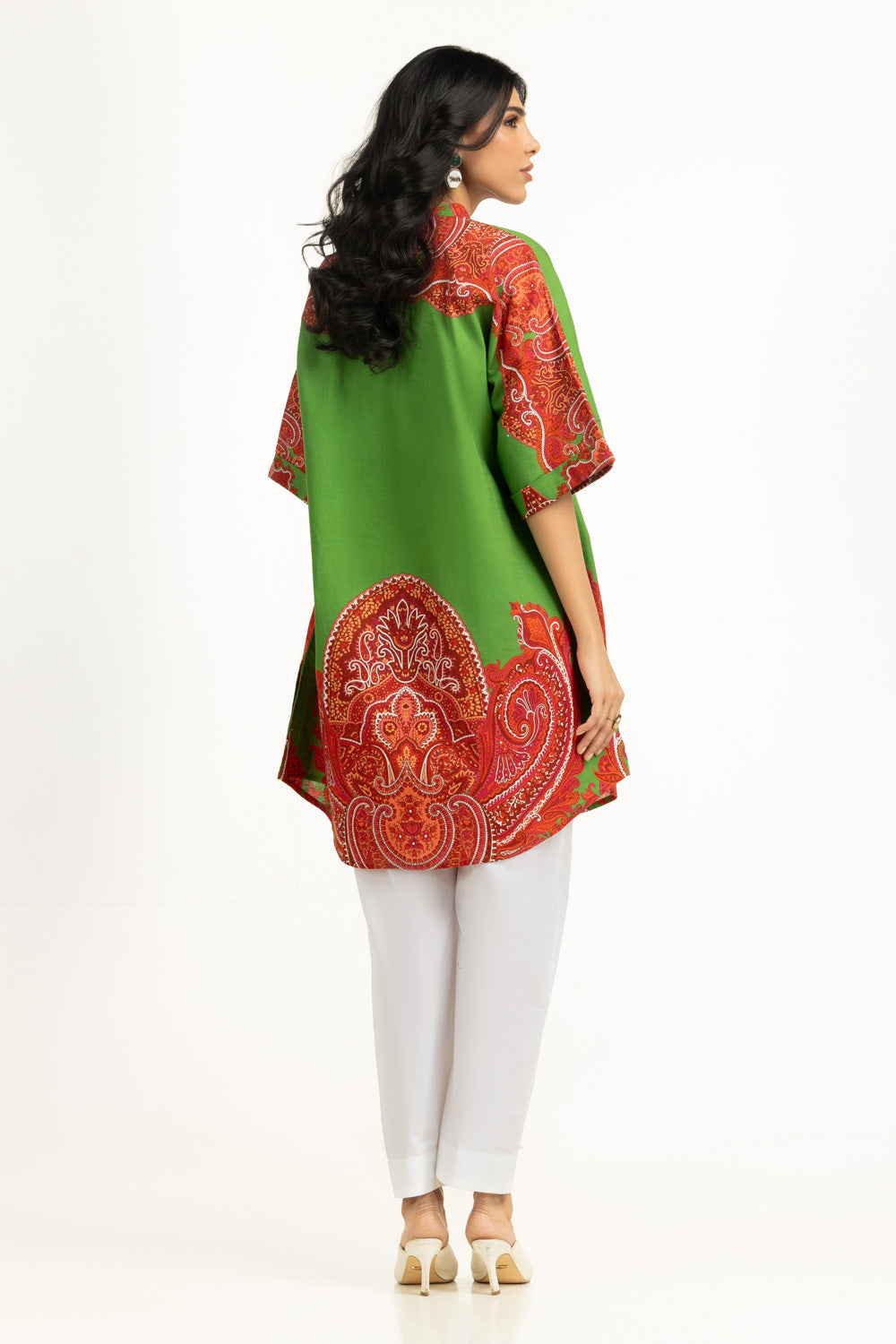 Cross Slub Printed Shirt
