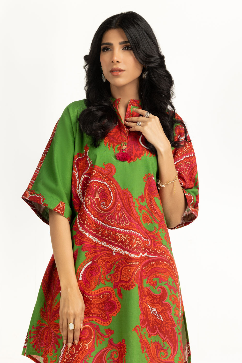 Cross Slub Printed Shirt