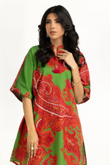 Cross Slub Printed Shirt