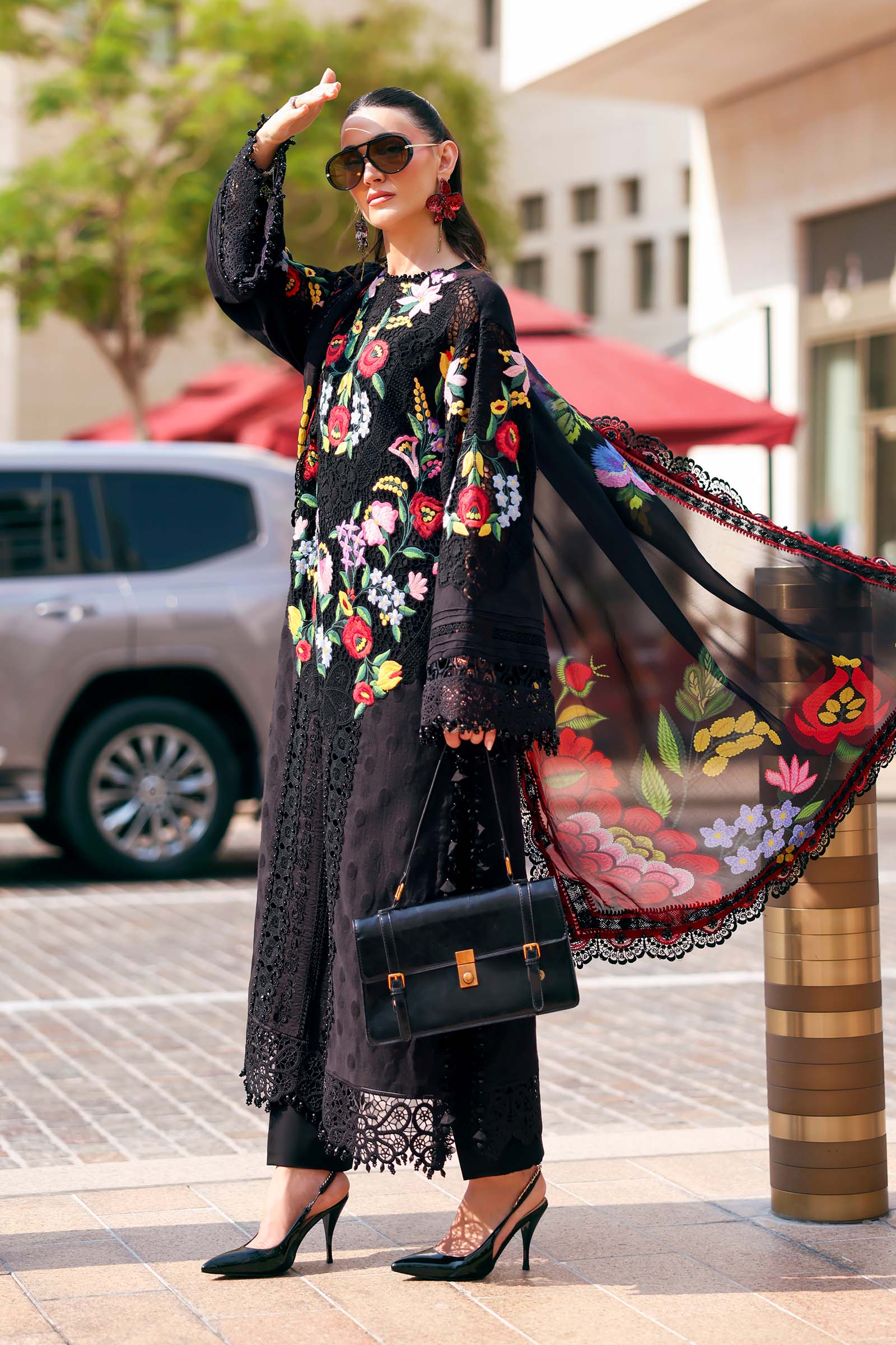 3 Piece Unstitched Embroidered Jacquard Lawn Suit