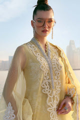 3 Piece Unstitched Embroidered Organza Suit