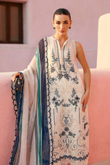 3 Piece Unstitched Embroidered Jacquard Lawn Suit