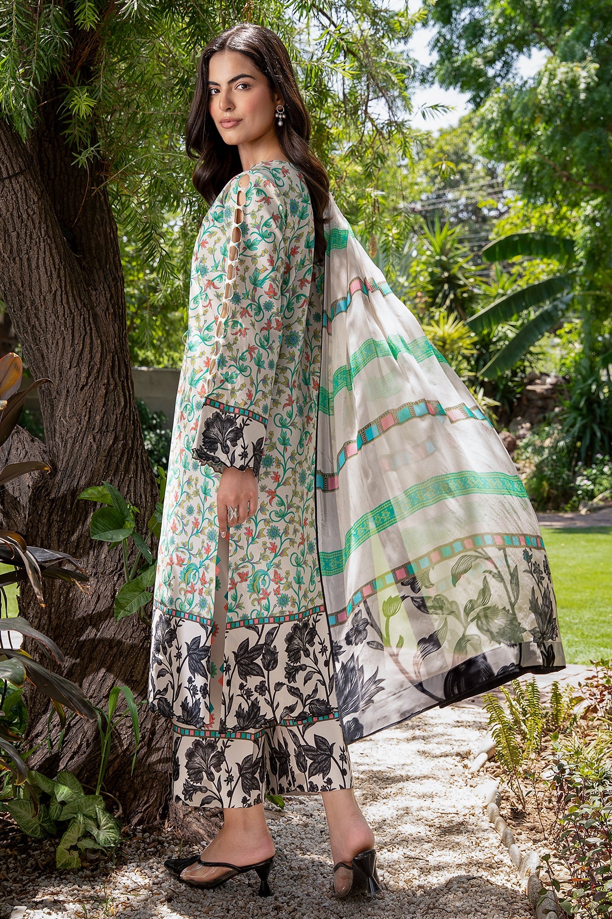 3-PC Stitched Printed Lawn  CP6-27P