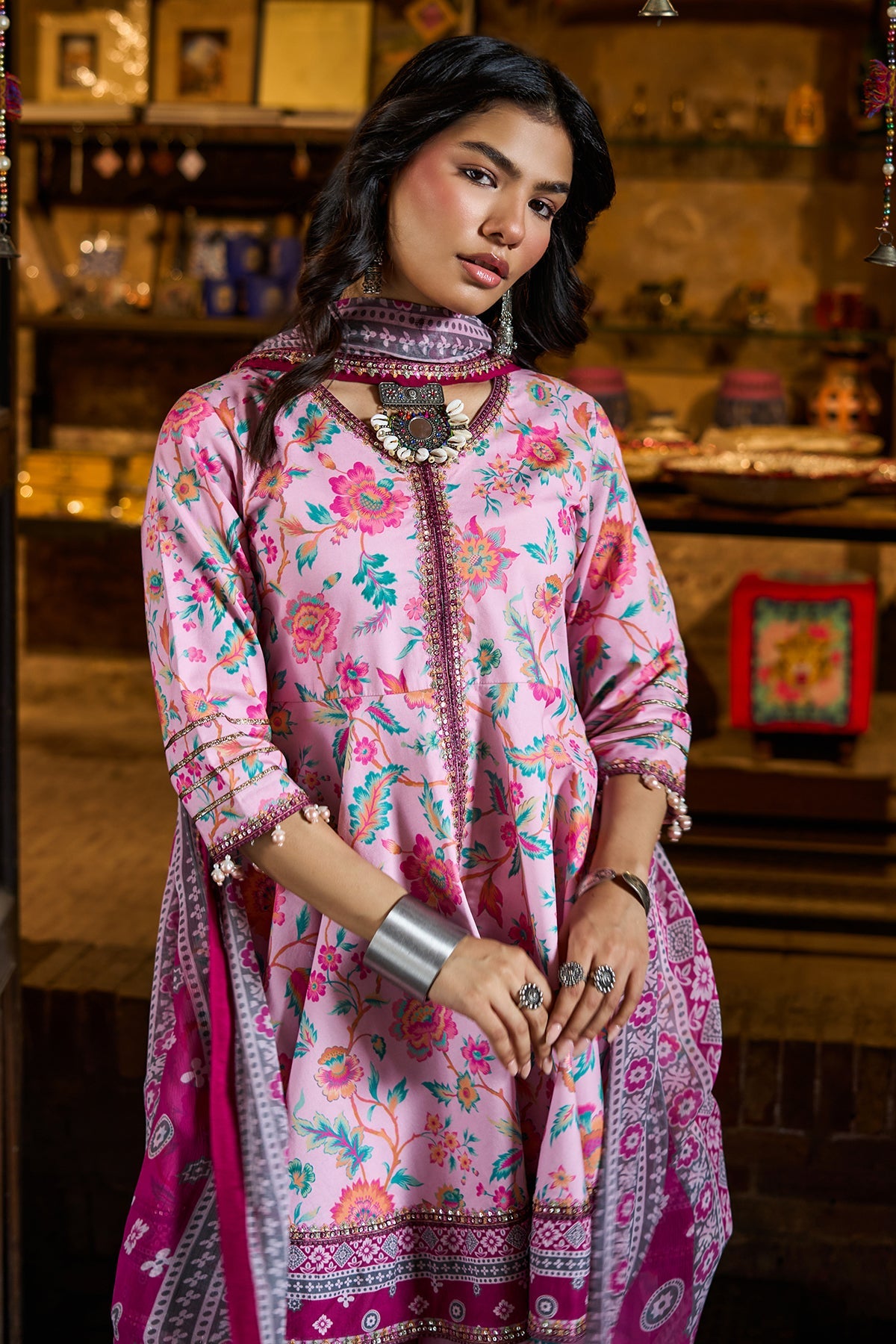 3-PC Embroidered  CNP-6-225