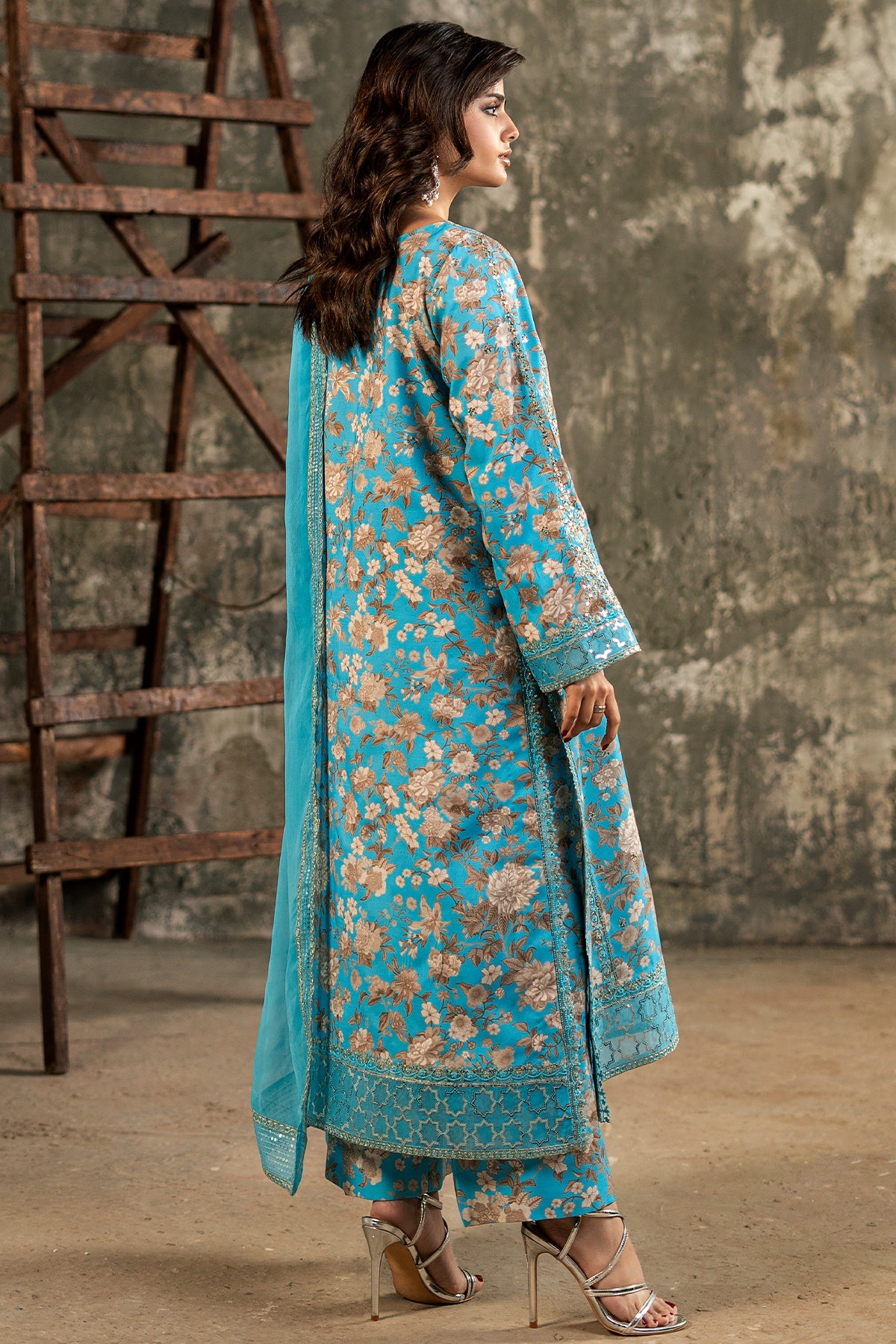 3-PC Stitched Embroidered  Lawn  SLC27-02P