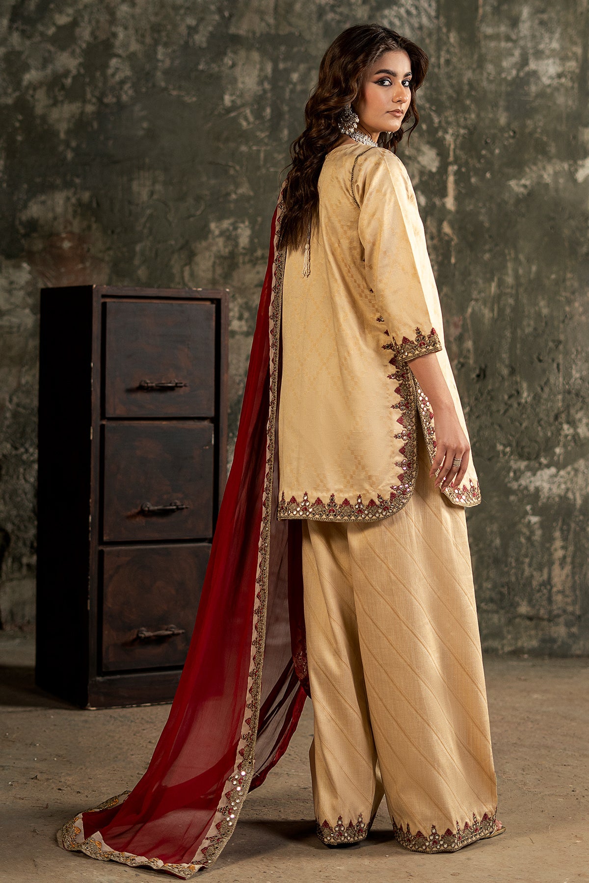 3-PC Embroidered  Jacquard CMA-6-277