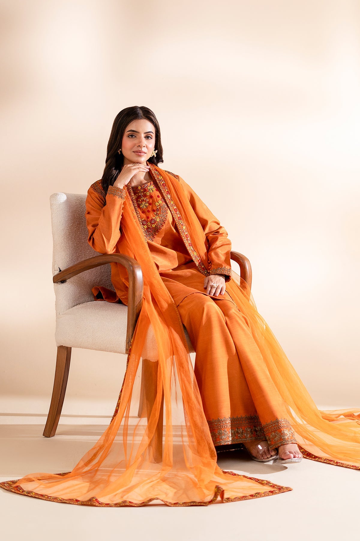 3-PC Stitched Embroidered CMA-6-312