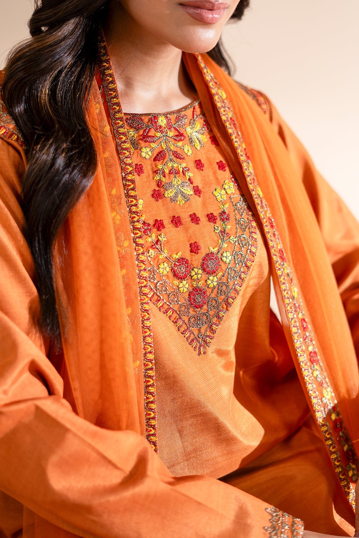 3-PC Stitched Embroidered CMA-6-312