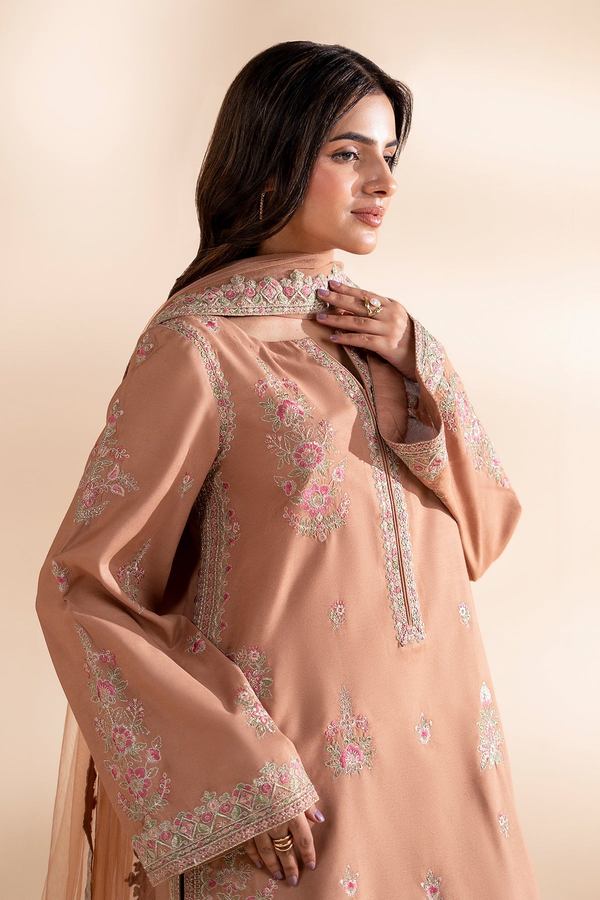 3-PC Stitched Embroidered CMA-6-398