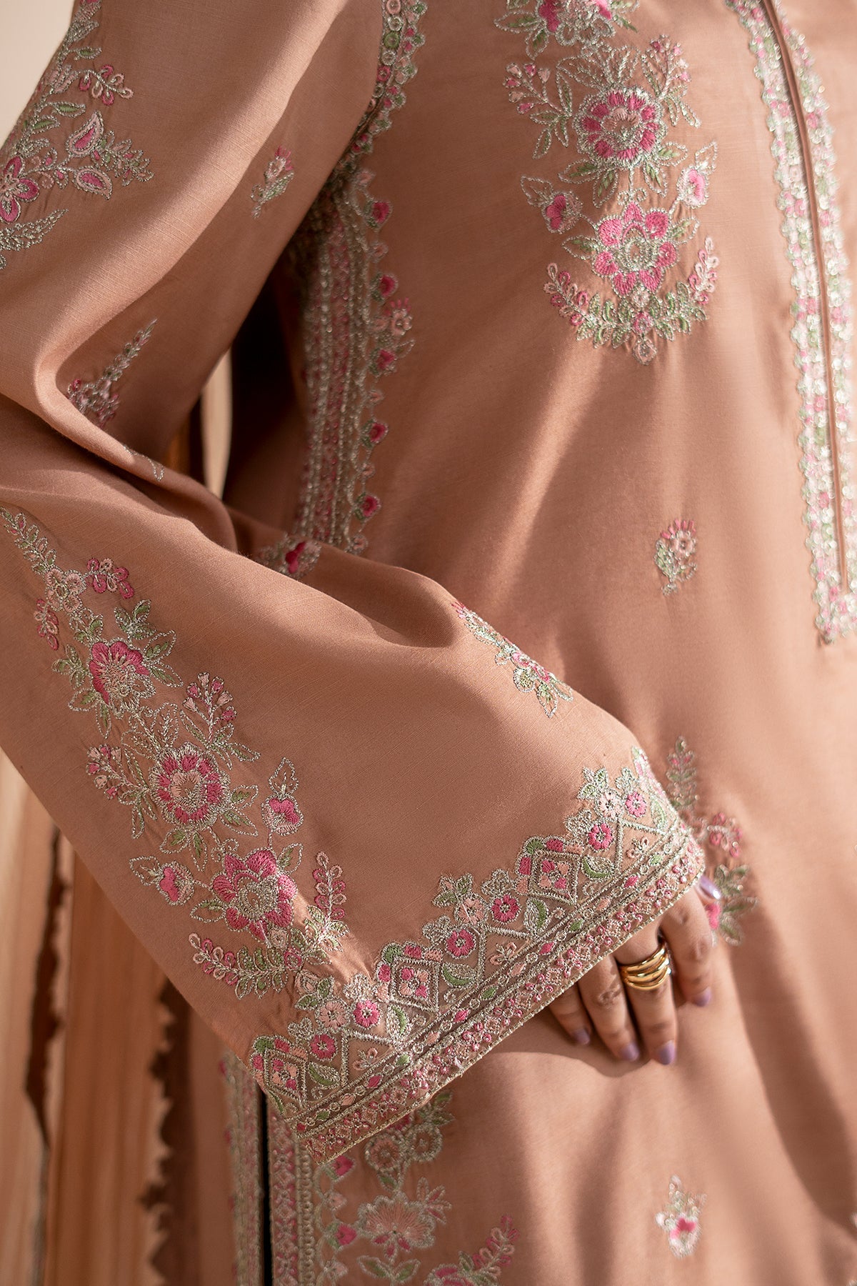 3-PC Stitched Embroidered CMA-6-398