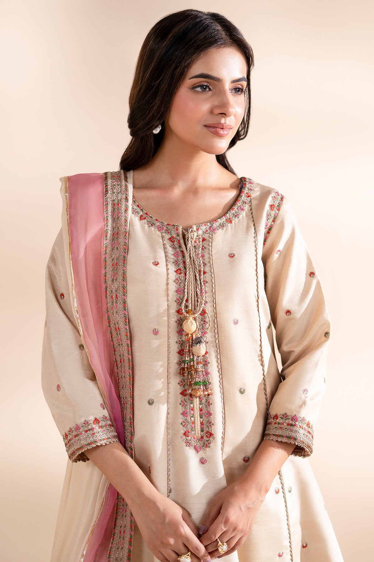 3-PC Embroidered Silk CMA-6-390