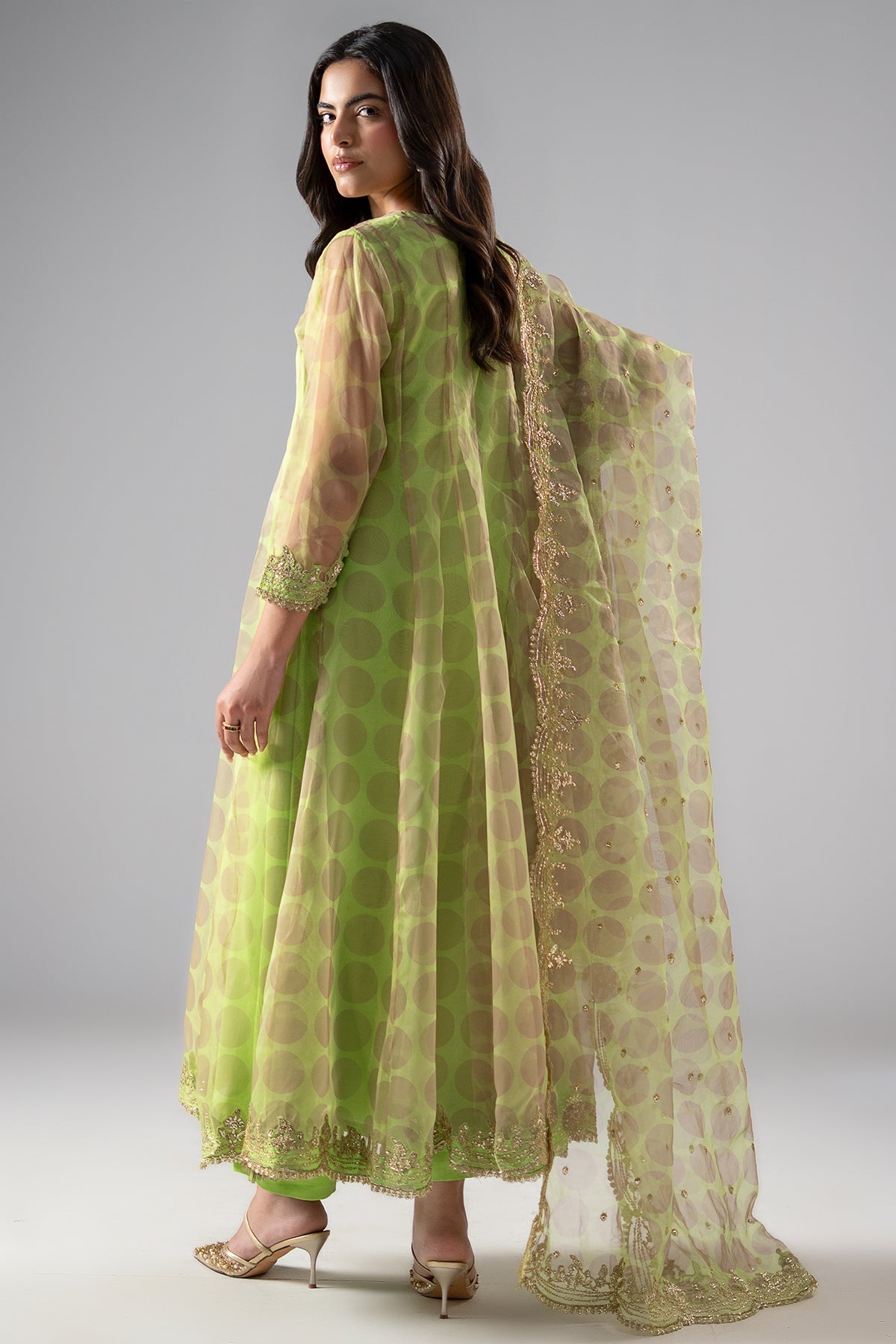 3-PC Printed Organza  CMA-6-063