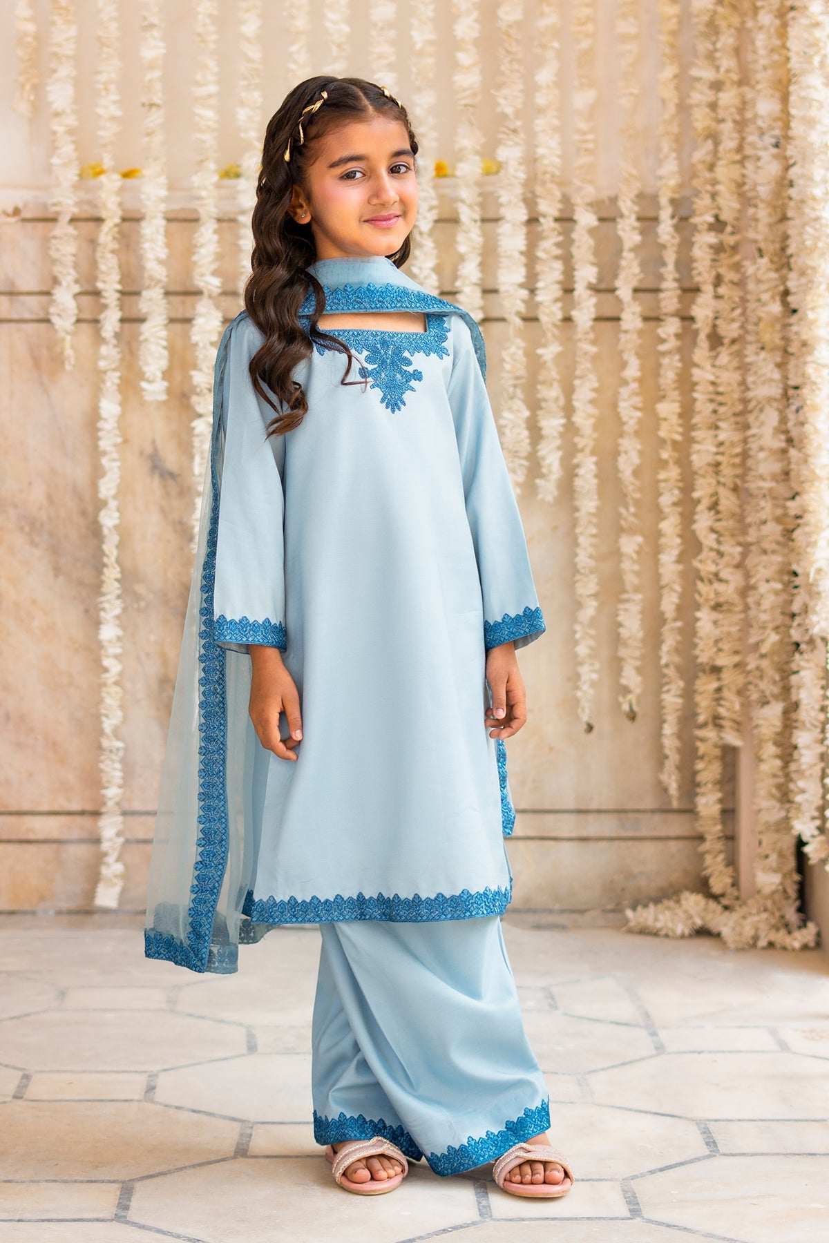 3-PC Embroidered Raw-Silk CKP-6-381